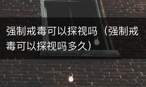 强制戒毒可以探视吗（强制戒毒可以探视吗多久）