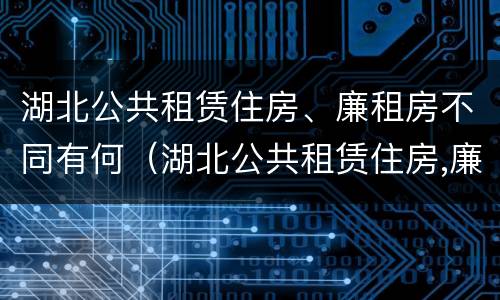 湖北公共租赁住房、廉租房不同有何（湖北公共租赁住房,廉租房不同有何影响）
