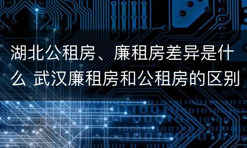 湖北公租房、廉租房差异是什么 武汉廉租房和公租房的区别