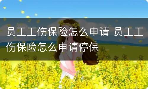 员工工伤保险怎么申请 员工工伤保险怎么申请停保