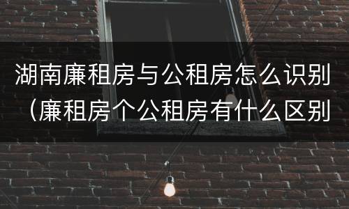 湖南廉租房与公租房怎么识别（廉租房个公租房有什么区别）
