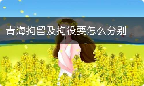 青海拘留及拘役要怎么分别