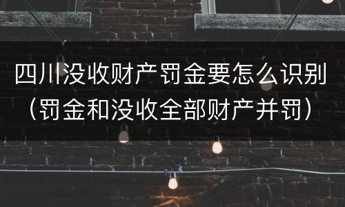 四川没收财产罚金要怎么识别（罚金和没收全部财产并罚）