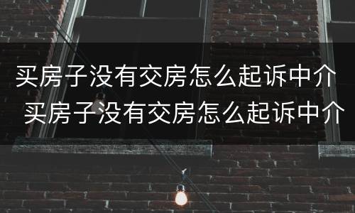 买房子没有交房怎么起诉中介 买房子没有交房怎么起诉中介不退房