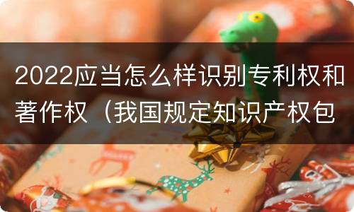 2022应当怎么样识别专利权和著作权（我国规定知识产权包括著作权专利权）