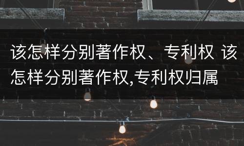 该怎样分别著作权、专利权 该怎样分别著作权,专利权归属