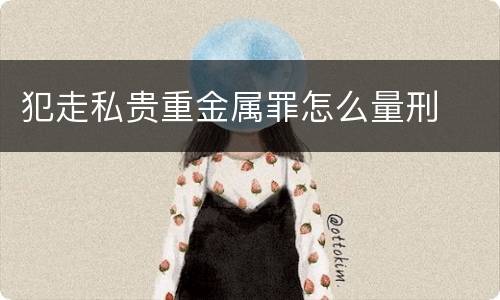 犯走私贵重金属罪怎么量刑