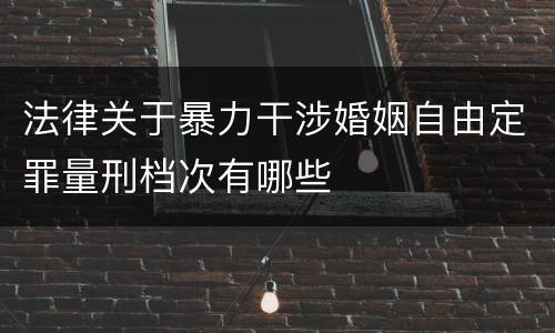 法律关于暴力干涉婚姻自由定罪量刑档次有哪些