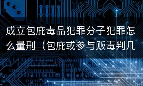 成立包庇毒品犯罪分子犯罪怎么量刑（包庇或参与贩毒判几年）