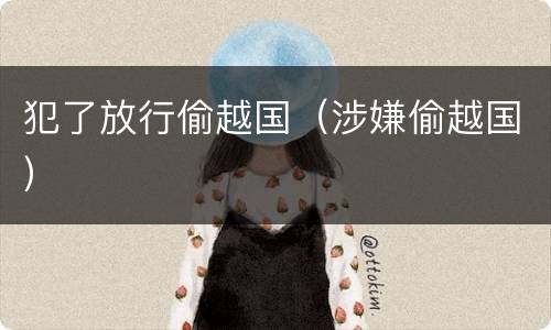 犯了放行偷越国（涉嫌偷越国）