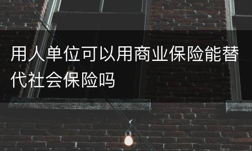 用人单位可以用商业保险能替代社会保险吗