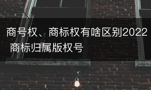 商号权、商标权有啥区别2022 商标归属版权号