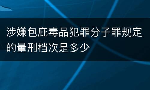 涉嫌包庇毒品犯罪分子罪规定的量刑档次是多少