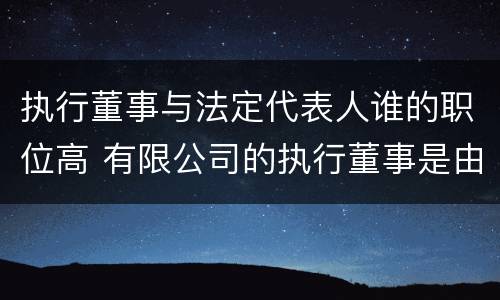 执行董事与法定代表人谁的职位高 有限公司的执行董事是由法定代表人担任吗