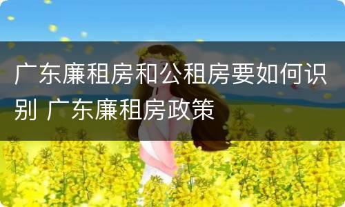 广东廉租房和公租房要如何识别 广东廉租房政策