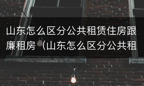 山东怎么区分公共租赁住房跟廉租房（山东怎么区分公共租赁住房跟廉租房呢）