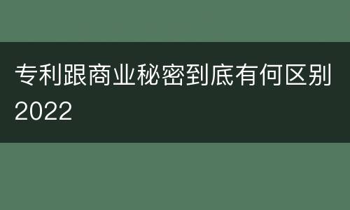 专利跟商业秘密到底有何区别2022