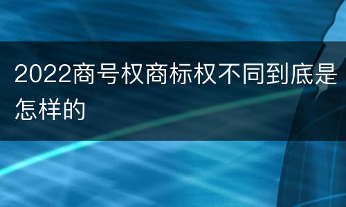 2022商号权商标权不同到底是怎样的