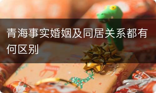 青海事实婚姻及同居关系都有何区别