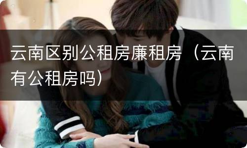 云南区别公租房廉租房（云南有公租房吗）