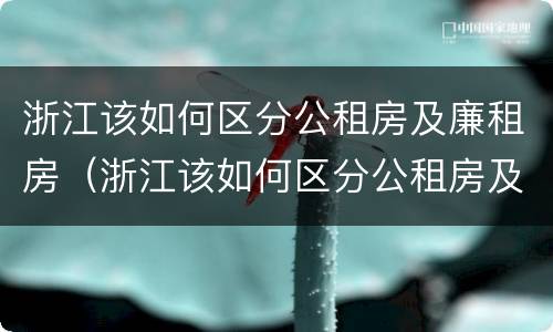 浙江该如何区分公租房及廉租房（浙江该如何区分公租房及廉租房呢）