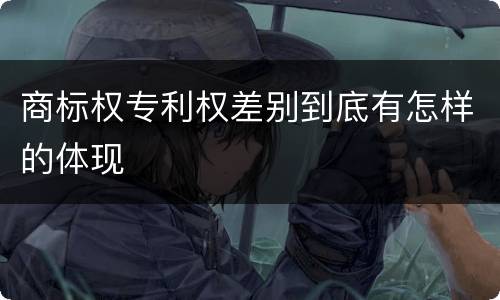 商标权专利权差别到底有怎样的体现