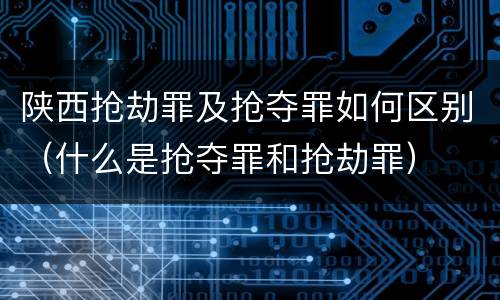 陕西抢劫罪及抢夺罪如何区别（什么是抢夺罪和抢劫罪）