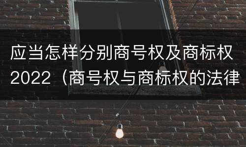 应当怎样分别商号权及商标权2022（商号权与商标权的法律冲突与解决）