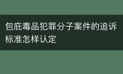 包庇毒品犯罪分子案件的追诉标准怎样认定