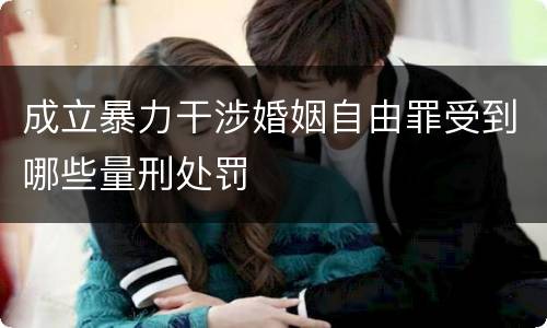 成立暴力干涉婚姻自由罪受到哪些量刑处罚