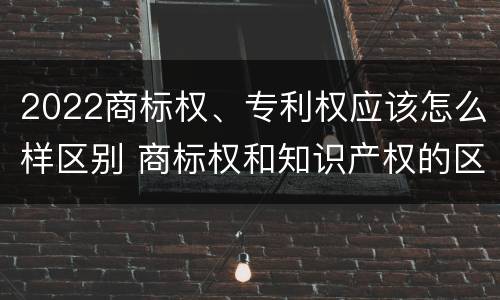 2022商标权、专利权应该怎么样区别 商标权和知识产权的区别