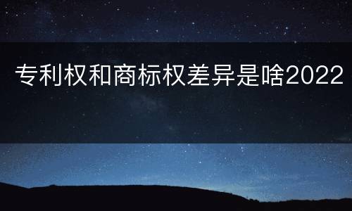 专利权和商标权差异是啥2022