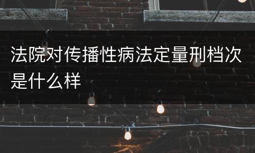 法院对传播性病法定量刑档次是什么样