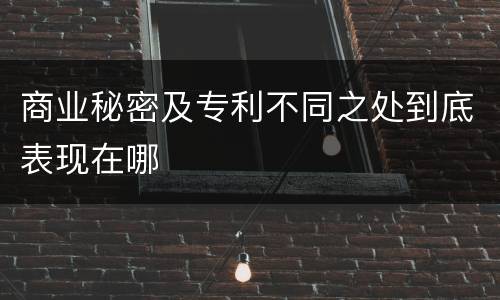 商业秘密及专利不同之处到底表现在哪