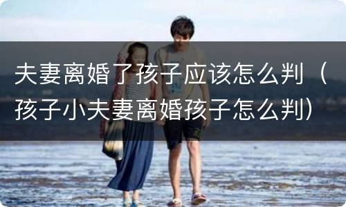 夫妻离婚了孩子应该怎么判（孩子小夫妻离婚孩子怎么判）