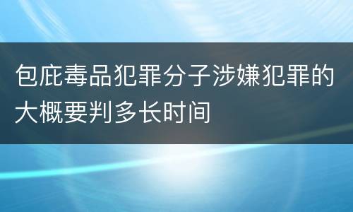 包庇毒品犯罪分子涉嫌犯罪的大概要判多长时间