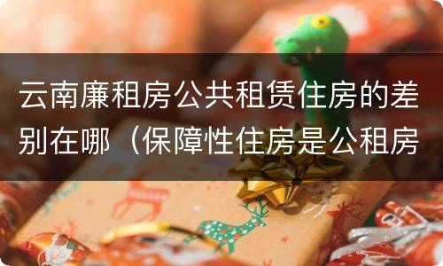 云南廉租房公共租赁住房的差别在哪（保障性住房是公租房还是廉租房?）