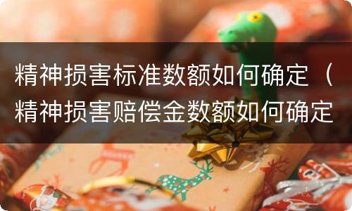 精神损害标准数额如何确定（精神损害赔偿金数额如何确定）