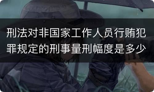 刑法对非国家工作人员行贿犯罪规定的刑事量刑幅度是多少