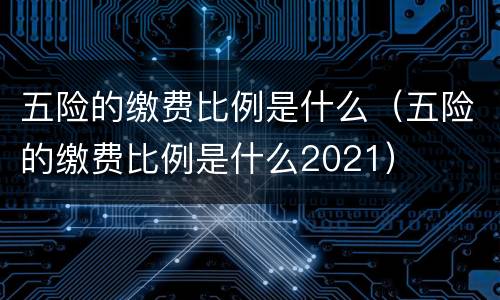五险的缴费比例是什么（五险的缴费比例是什么2021）
