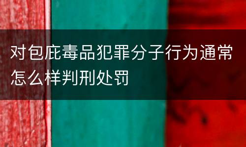 对包庇毒品犯罪分子行为通常怎么样判刑处罚