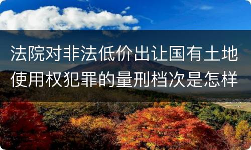 法院对非法低价出让国有土地使用权犯罪的量刑档次是怎样的