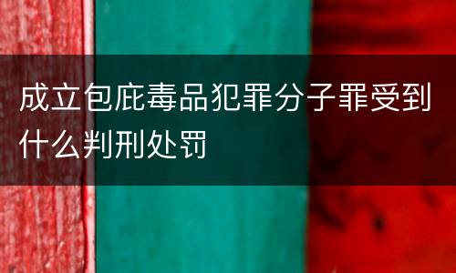 成立包庇毒品犯罪分子罪受到什么判刑处罚