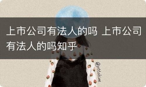 上市公司有法人的吗 上市公司有法人的吗知乎