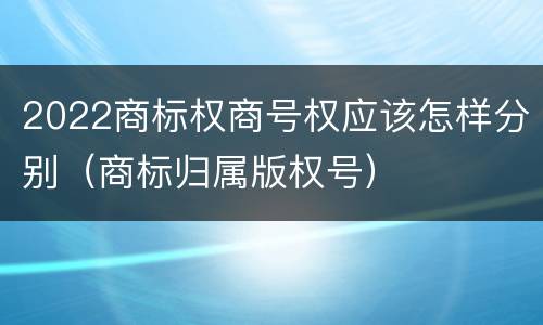 2022商标权商号权应该怎样分别（商标归属版权号）