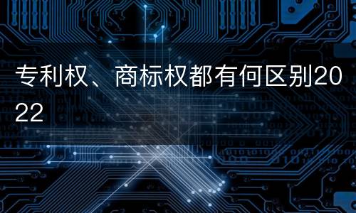 专利权、商标权都有何区别2022