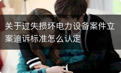 关于过失损坏电力设备案件立案追诉标准怎么认定