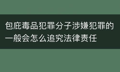 包庇毒品犯罪分子涉嫌犯罪的一般会怎么追究法律责任