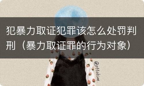 犯暴力取证犯罪该怎么处罚判刑（暴力取证罪的行为对象）