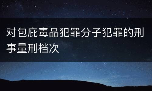 对包庇毒品犯罪分子犯罪的刑事量刑档次